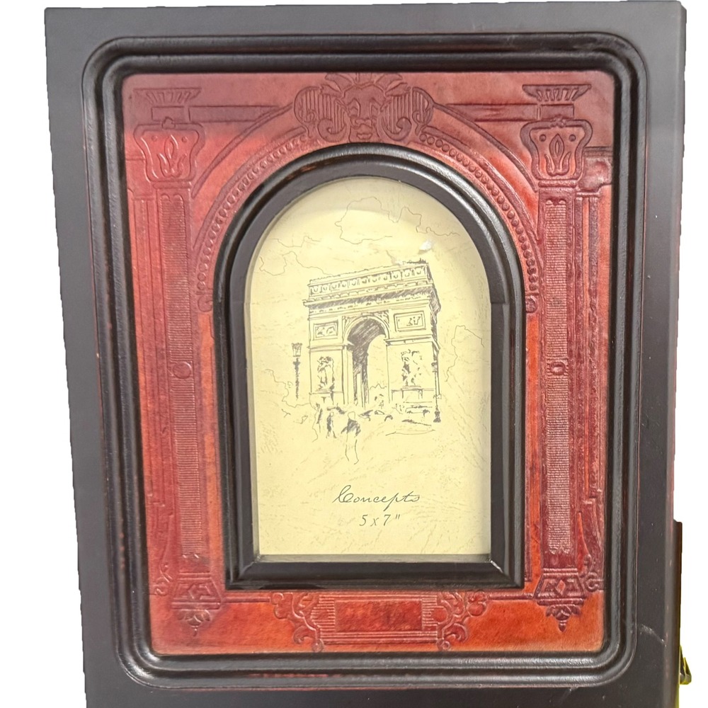 Vintage inspired 5"x7" picture frame. Black and Brown. Cottagecore Farm decor